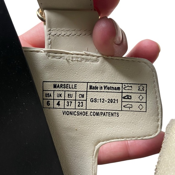 Vionic Sandals Marselle Women's Adjustable Lug Comfort Dad Cream 6 - Picture 6 of 13